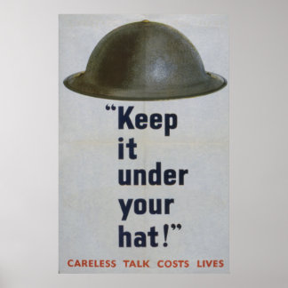 Poster Mantenha-O Sob O Seu Chapéu, 1944-1945