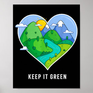 Poster Mantenha-o verde salvar o planeta terra dia 2026 i