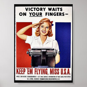 Poster Mantenha-os vôo, senhorita EUA
