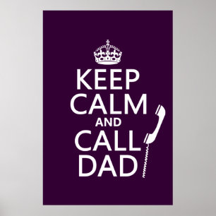 Poster Mantenha pai calmo e da chamada