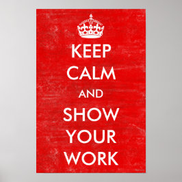 Poster Mantenha-Se Calmo Mostrando Seu Professor De Sala