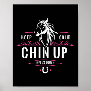 Poster Mantenha-Se Calmo, Prença Para Baixo - Cavalo Engr