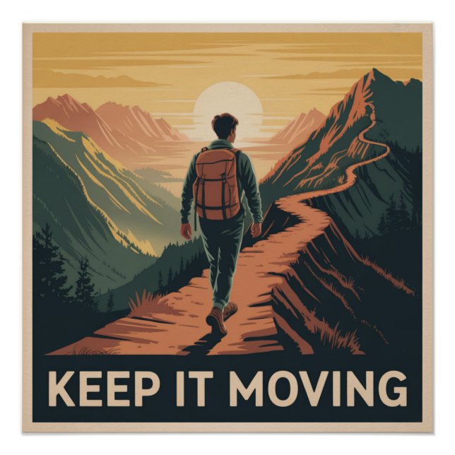 Póster Mantenha-se em Movimento (Frente)
