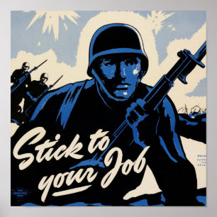 Poster Mantenha-se firme! Soldados de Battlefield WW2 WPA