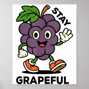 Poster Mantenha-se Grato - Estilo Retrô - Piada de Fruta