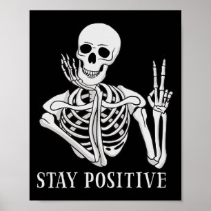 Poster Mantenha-Se Positivo, Nunca Melhor, Halloween Engr