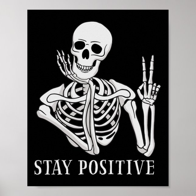 Poster Mantenha-Se Positivo, Nunca Melhor, Halloween Engr (Frente)