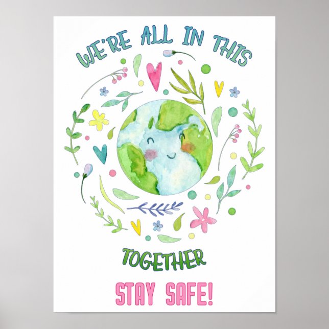 Poster Mantenha-se seguro (Frente)