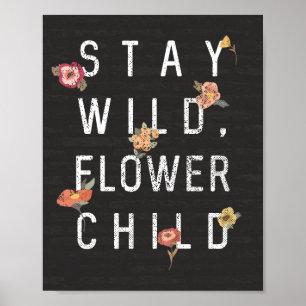 Poster Mantenha-Se Selvagem, Estilo De Desconforto Da Cri