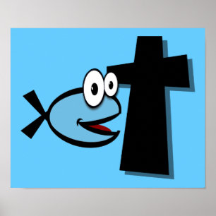 Póster Mantenha seus olhos na cruz