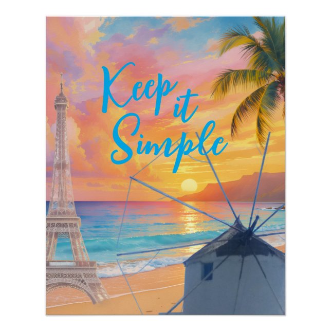 Póster Mantenha simples (Frente)