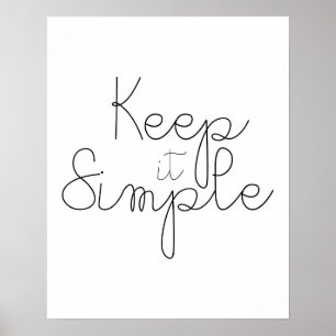 Poster Mantenha Simples