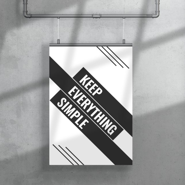 Poster Mantenha tudo simples (Keep Everything Simple)
