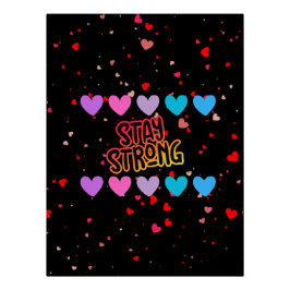 Póster Mantenha uma forte tipografia