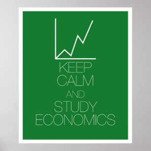 Poster Manter a calma e estudar economia