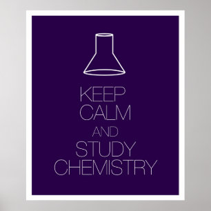 Póster Manter a calma e estudar química