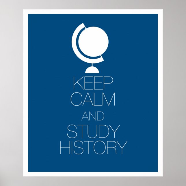 Poster Manter a calma e o histórico dos estudos (Frente)