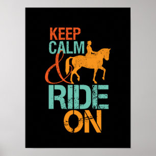 Poster Manter A Corrida Calma No Cavalo Andando De Cavalo