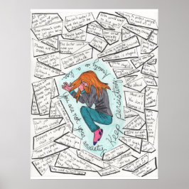 Póster Manter a Persistência (Ansiedade) 18x24