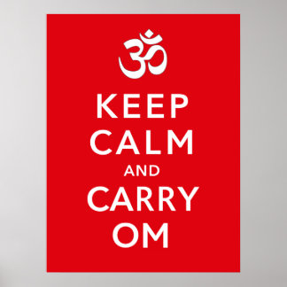 Poster Manter Calma e Carregar Om Motivational Morale