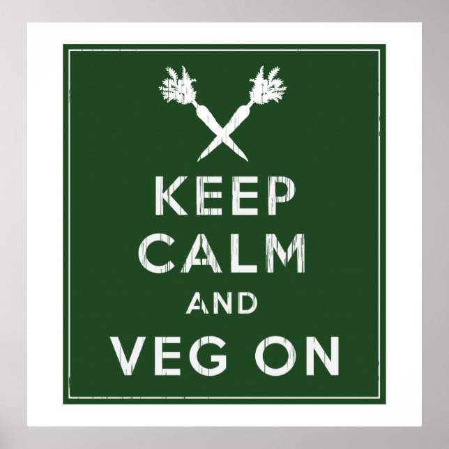 Póster Manter Calmo e Veg Ligado (Frente)