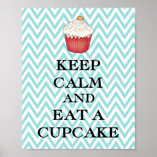 Póster Manter Cupcake Calmo (Frente)