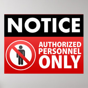 Poster Manter fora Apenas do Pessoal Autorizado