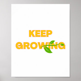 Poster Manter o design de texto em crescimento com uma vi
