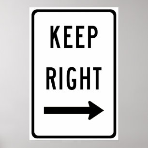 Póster Manter Sinal Direito