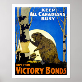 Póster Manter Todos os Canadianos Ocupados