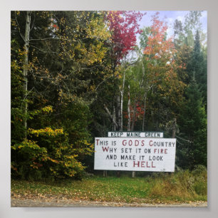 Poster manter verde-marinho