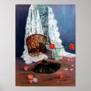 Poster Mantilla española/mantilla espanhola