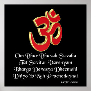 Póster Mantra de Gayatri