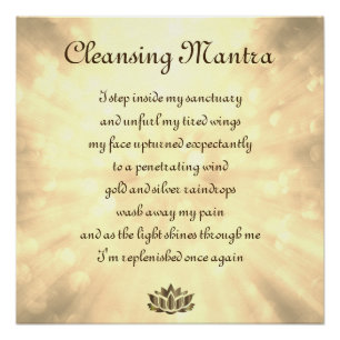 Póster Mantra de limpeza