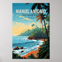 Manuel Antonio National Park Viagem Art Vintage