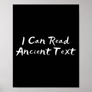Poster Manuscrito Bonito Posso Ler Texto Antigo
