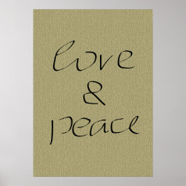 Poster Manuscrito de amor e paz na Canvas