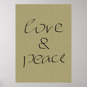 Poster Manuscrito de amor e paz na Canvas