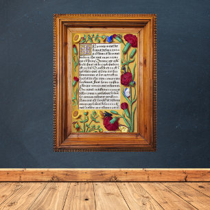 Poster Manuscrito Iluminado Medieval Gospel Rua John