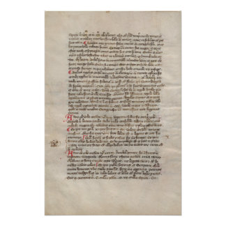 Póster Manuscrito Medieval Cronicle da História Antiga