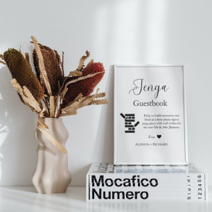 Poster Manuscrito minimalista casamento Jenga