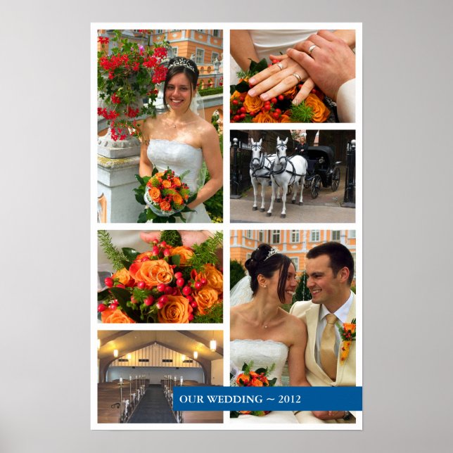 Póster Manutenção das memórias de colagem de fotos múltip (Frente)