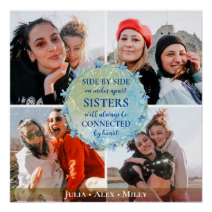 Póster Manutenção de Cotação BFF de Irmãs de Colagem de F