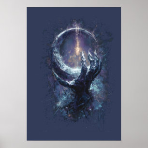 Poster Mão Cósmica Fantasia Sombria