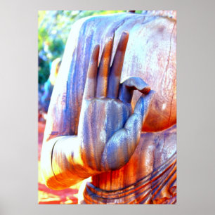 Póster Mão de Buddha no mudra Um-Aprovado