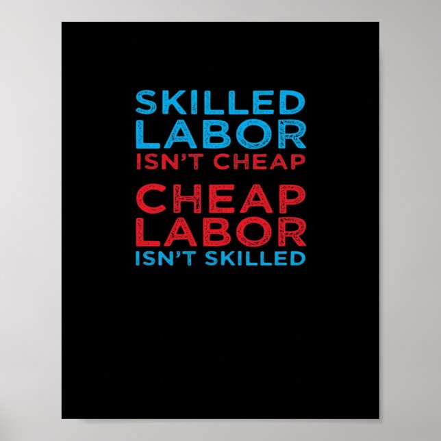 Poster Mão de obra qualificada não é classe de oferta de  (Frente)