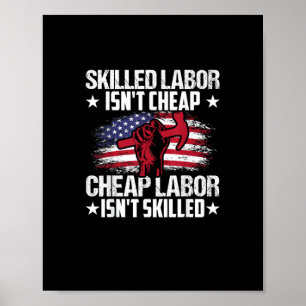 Poster Mão de obra qualificada não é mão de obra barata n