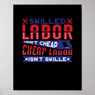 Poster Mão de obra qualificada não é mão de obra barata n