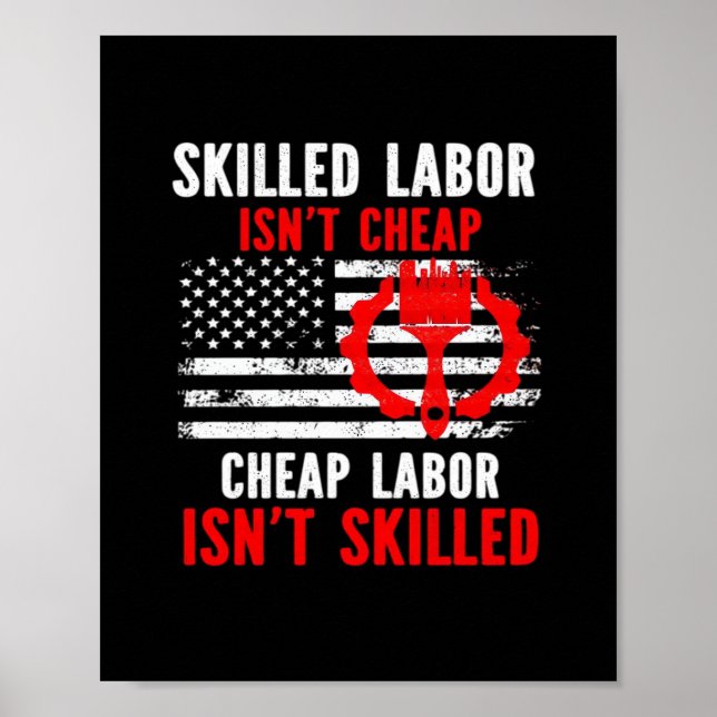 Poster Mão de Obra Qualificada Não é Meme Clássico Barato (Frente)