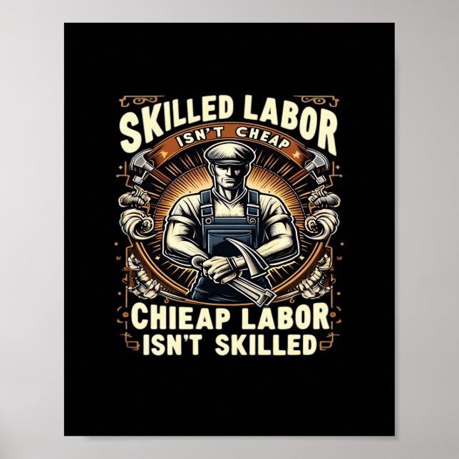 Poster Mão de obra qualificada não é uma citação clássica (Frente)